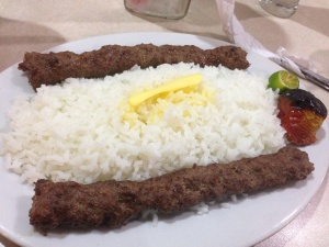 Special Chelo Kabab Koobide with Rice! (for those not in a diet!)