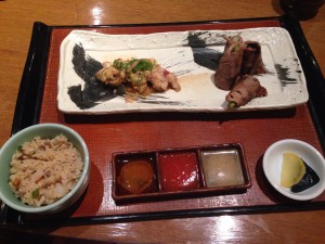 Usuyaki to Ise Ebi Uni and Yakimeshi to Oshinko - Our Main Course