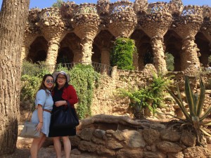 Beautiful Architecture of Park Guell's Entrance